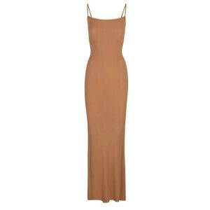 Skims Soft Lounge Tan Maxi Dress